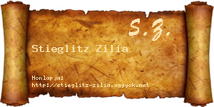 Stieglitz Zilia névjegykártya